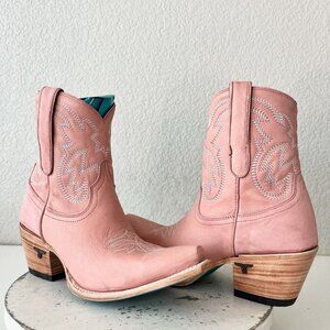 Lane SMOKESHOW Womens Cowboy Bootie 9.5 Pink Western Cowgirl Short Ankle Boots